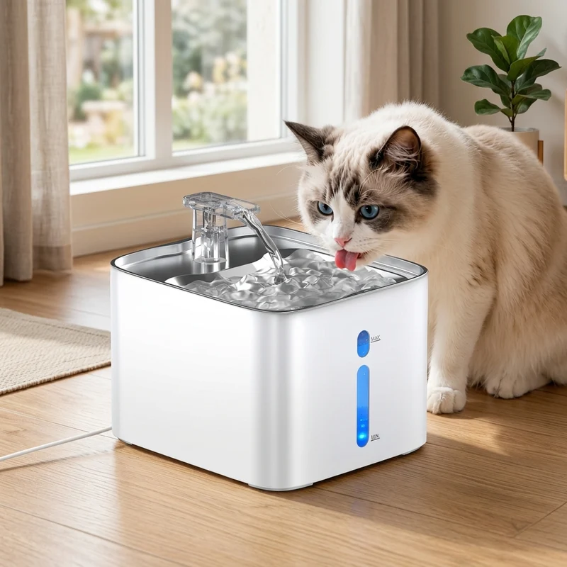 Fontaine à Eau Inox 4,2L Grand Format – Filtration 5 Étapes, 20 dB