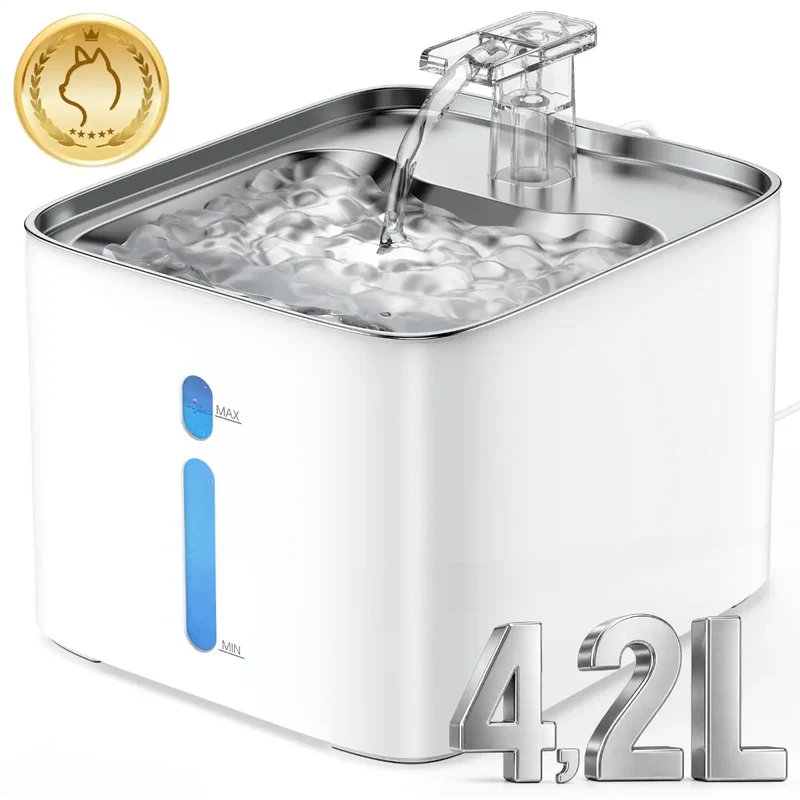 Fontaine à Eau Inox 4,2L Grand Format – Filtration 5 Étapes, 20 dB