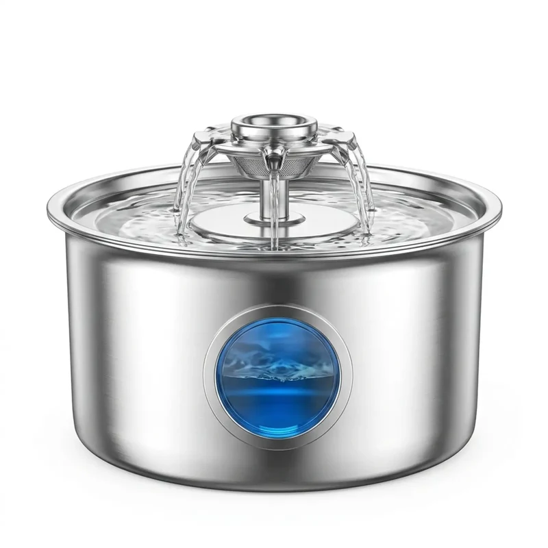 Fontaine à Eau Inox 3,2L Écran LCD – Filtration Silencieuse & Étanche IPX7