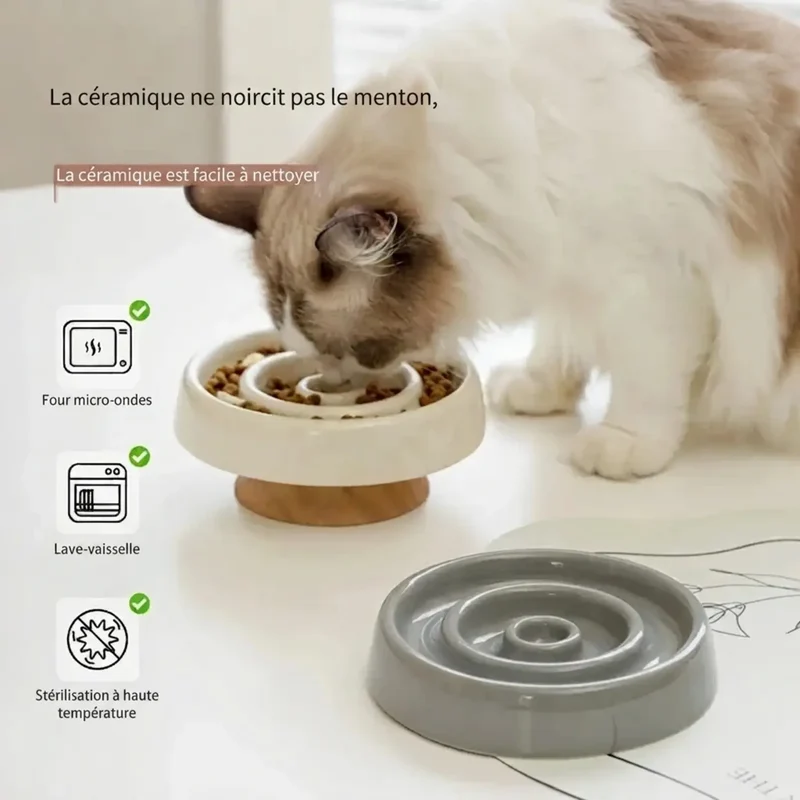 Gamelle Anti-Glouton en Céramique – Ralentit la Prise Alimentaire