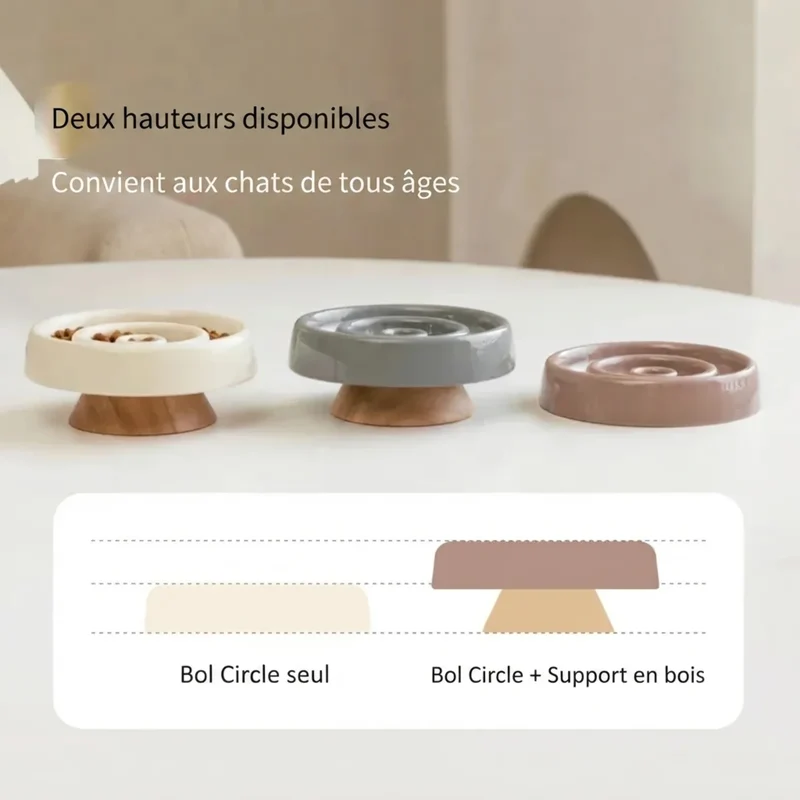 Gamelle Anti-Glouton en Céramique – Ralentit la Prise Alimentaire