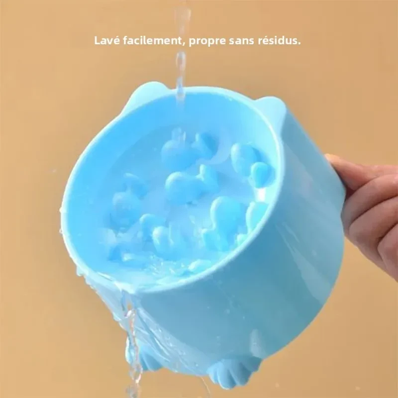 Gamelle Anti-Étouffement Ronde – Préserve la Posture du Cou