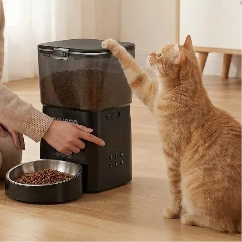 Distributeur Croquettes à Boutons – Sans Application, Écran LCD