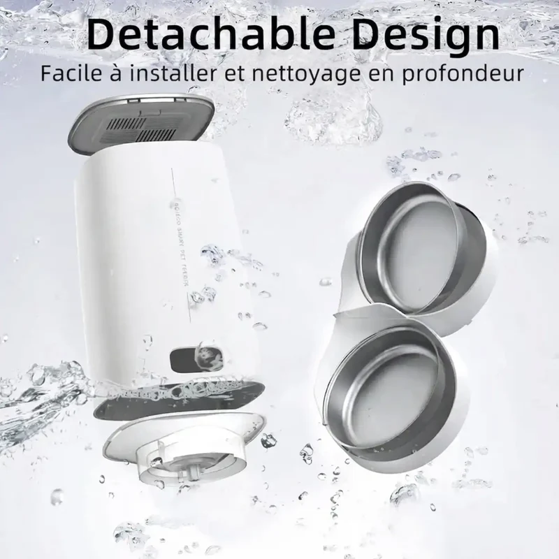 Distributeur Croquettes WiFi 4L Inox – Simple ou Double Bol