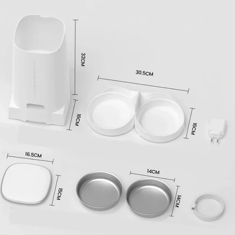 Distributeur Croquettes WiFi 4L Inox – Simple ou Double Bol