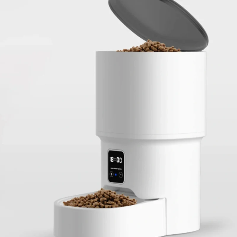Distributeur Croquettes WiFi ou Boutons – Écran LCD, Hauts Rebords
