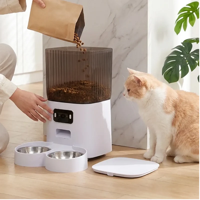 Distributeur Croquettes 5L avec Caméra – Vidéo & Enregistrement Vocal