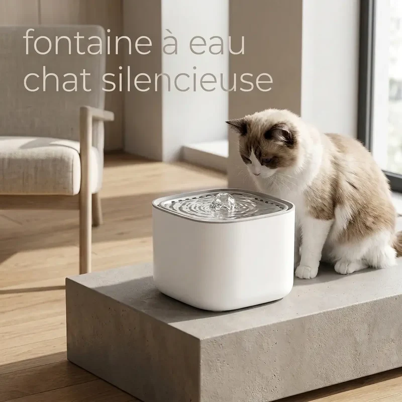 Fontaine à Eau 3L Silencieuse – Filtration Continue USB