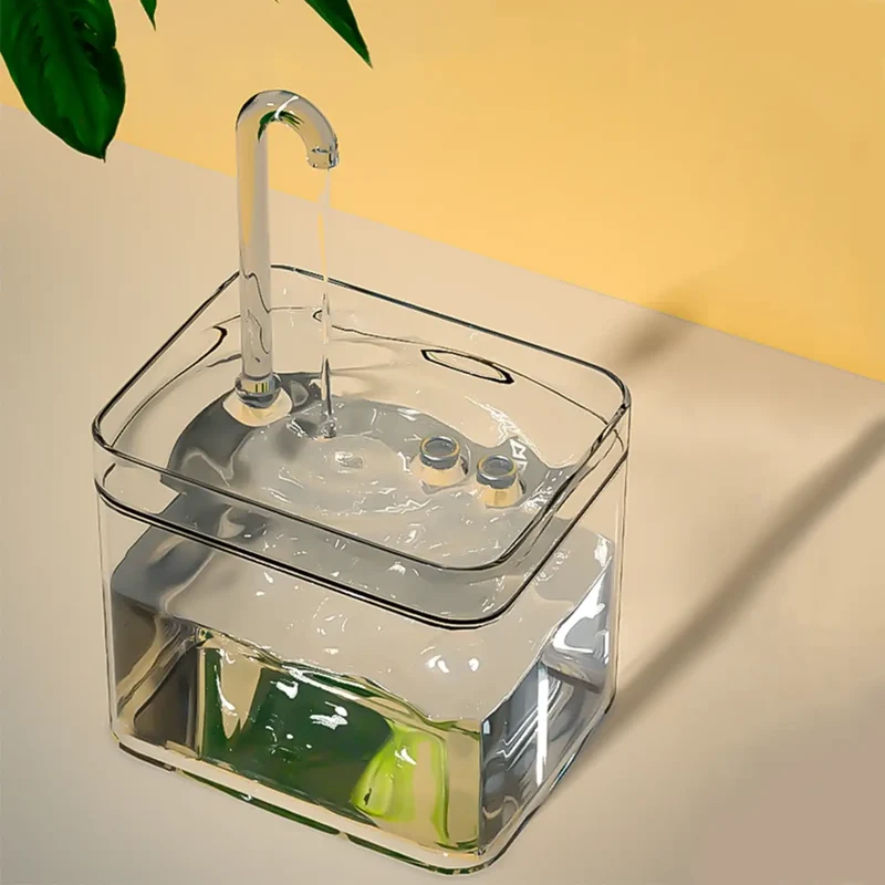 Fontaine à Eau Transparente Silencieuse – Niveau d'Eau Visible, USB