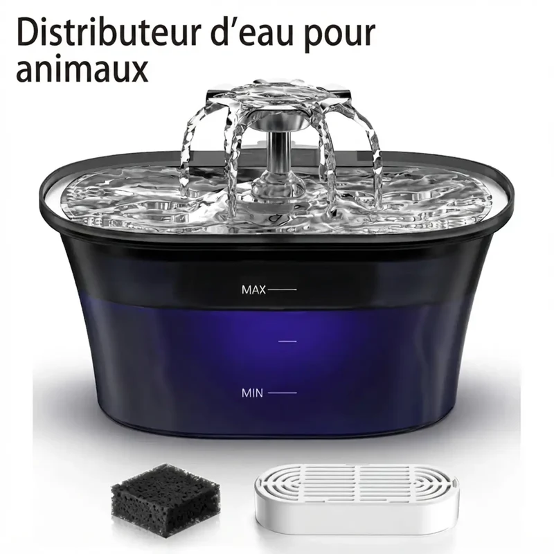 Fontaine à Eau 2,5L USB – Version Simple ou avec Capteur de Mouvement