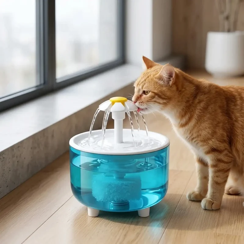 Fontaine à Eau 1,2L avec 4 Filtres Inclus