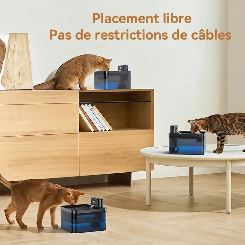 Fontaine à Eau Sans Fil 2,2L – Capteur Infrarouge