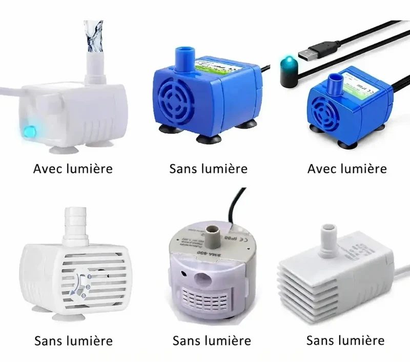 Pompe de Rechange USB pour Fontaine à Eau – Avec ou Sans Veilleuse