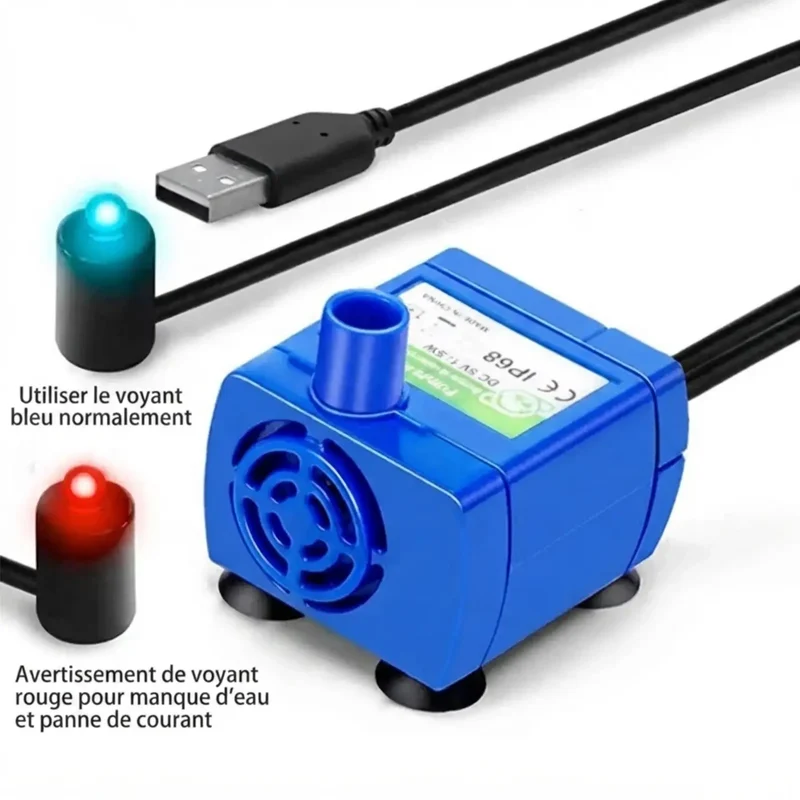 Pompe de Rechange USB pour Fontaine à Eau – Avec ou Sans Veilleuse