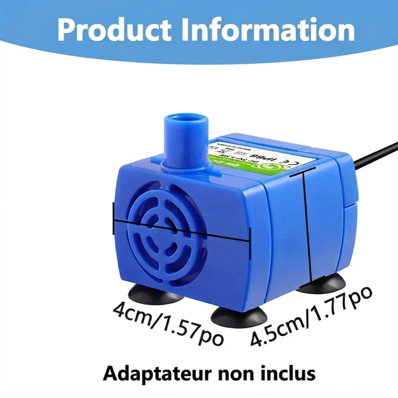 Pompe de Rechange USB pour Fontaine à Eau – Avec ou Sans Veilleuse