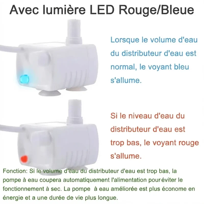 Pompe de Rechange USB pour Fontaine à Eau – Avec ou Sans Veilleuse
