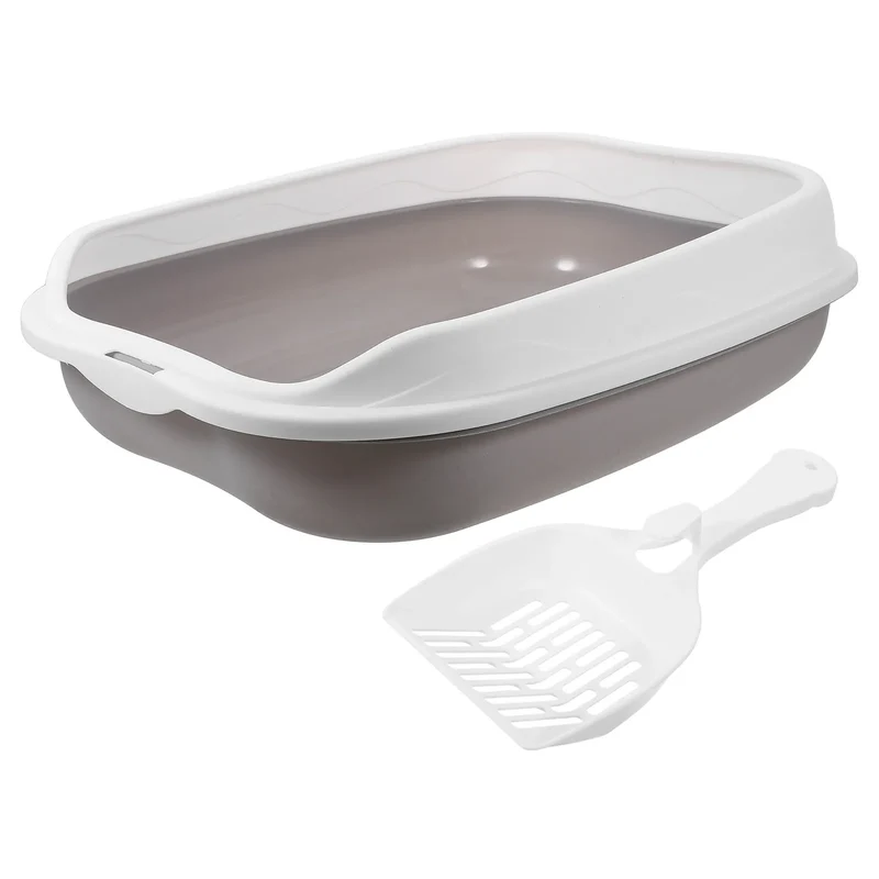 Bac à Litière Entrée Basse Compact – Idéal Chaton et Chat Âgé