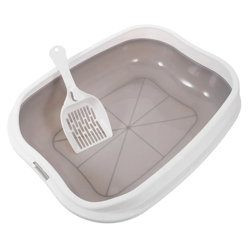 Bac à Litière Entrée Basse Compact – Idéal Chaton et Chat Âgé