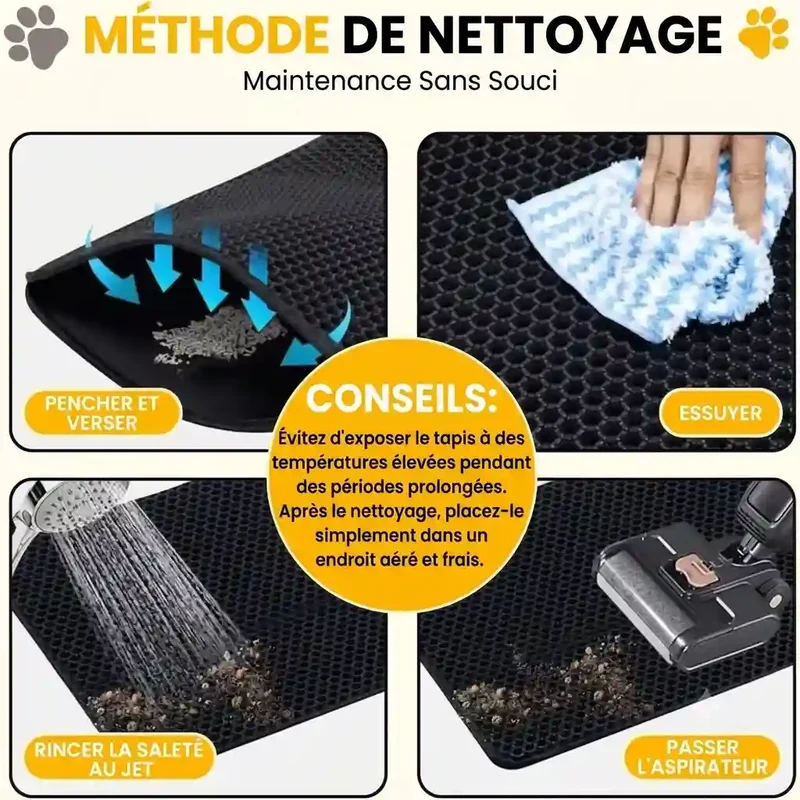 Tapis de Litière Double Couche – Waterproof, Antidérapant, 5 Tailles