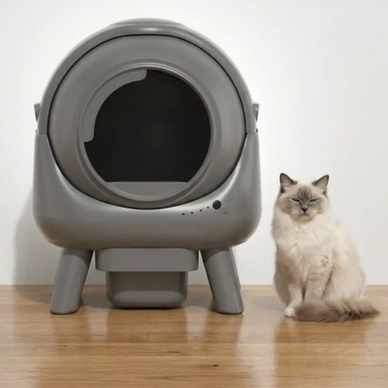 Litière Chat Automatique 65L - Grise