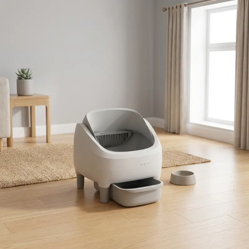 Litière Automatique XXL Ouverte ,Sans Couvercle