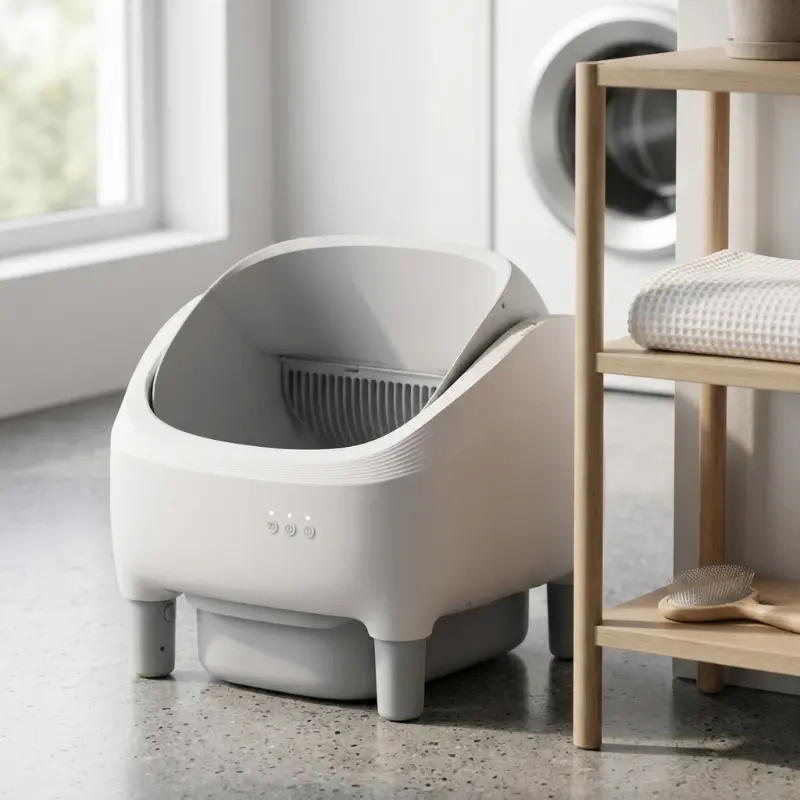 Litière Automatique XXL Ouverte ,Sans Couvercle