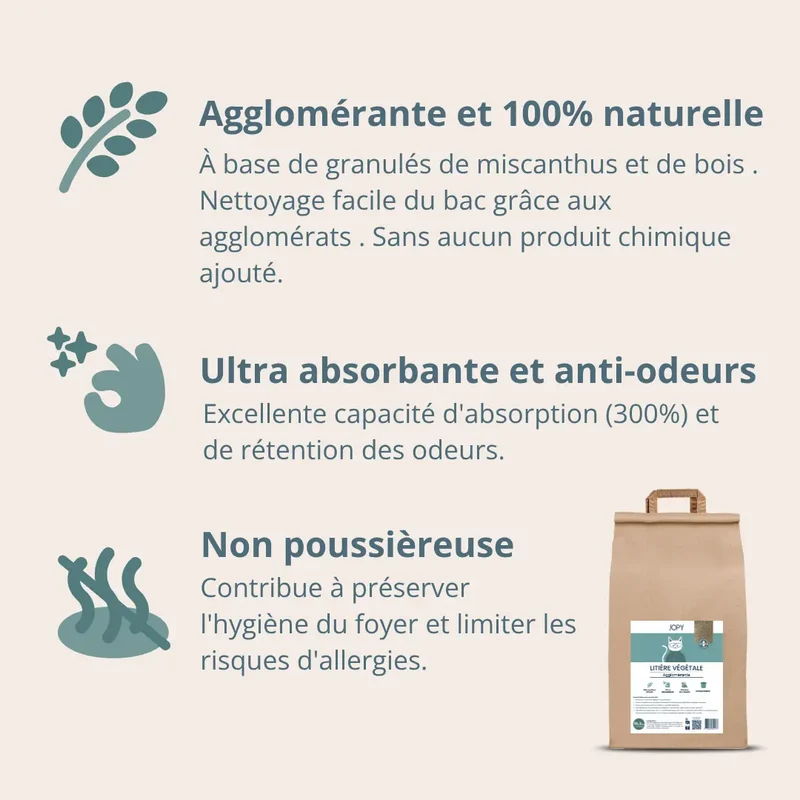 Litière Végétale Chat – Agglomérante