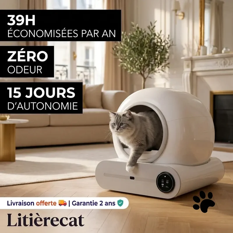 Litière Automatique Connectée Autonettoyante