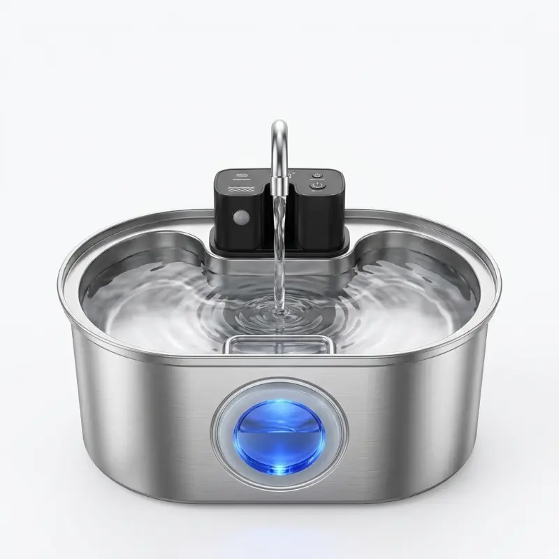 Fontaine Inox 3,2L – Filtrante avec Indicateur de Niveau (USB)