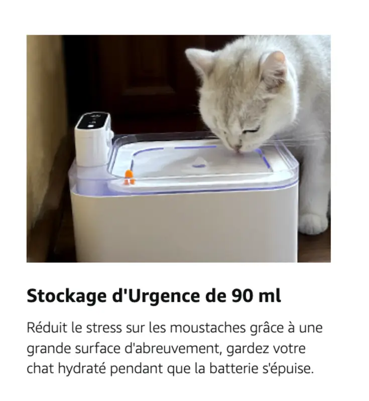 Fontaine à Eau Sans Fil 3L – Capteur Intelligent