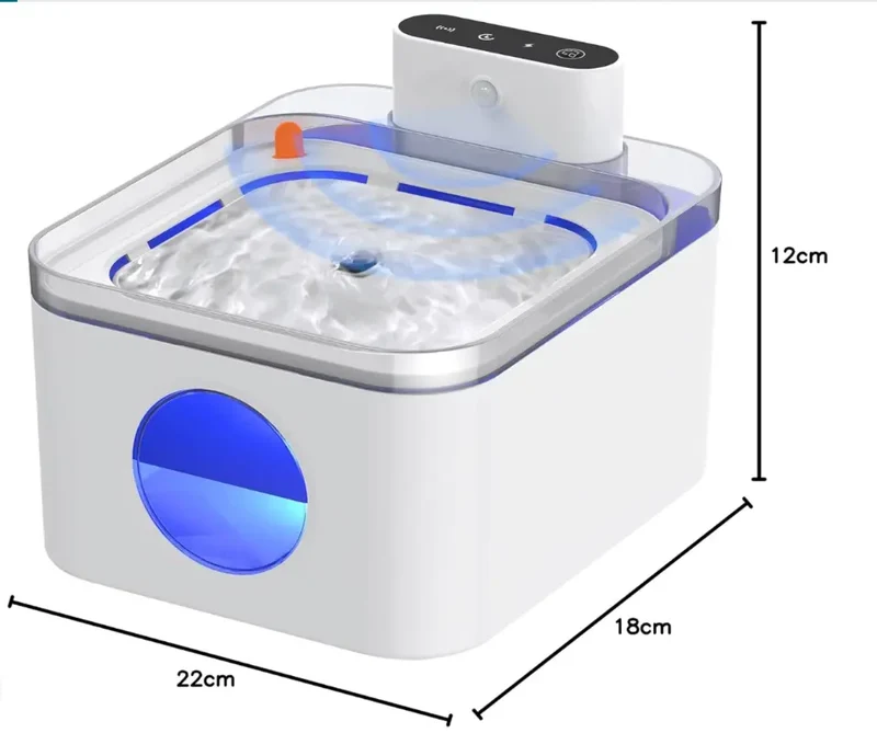 Fontaine à Eau Sans Fil 3L – Capteur Intelligent