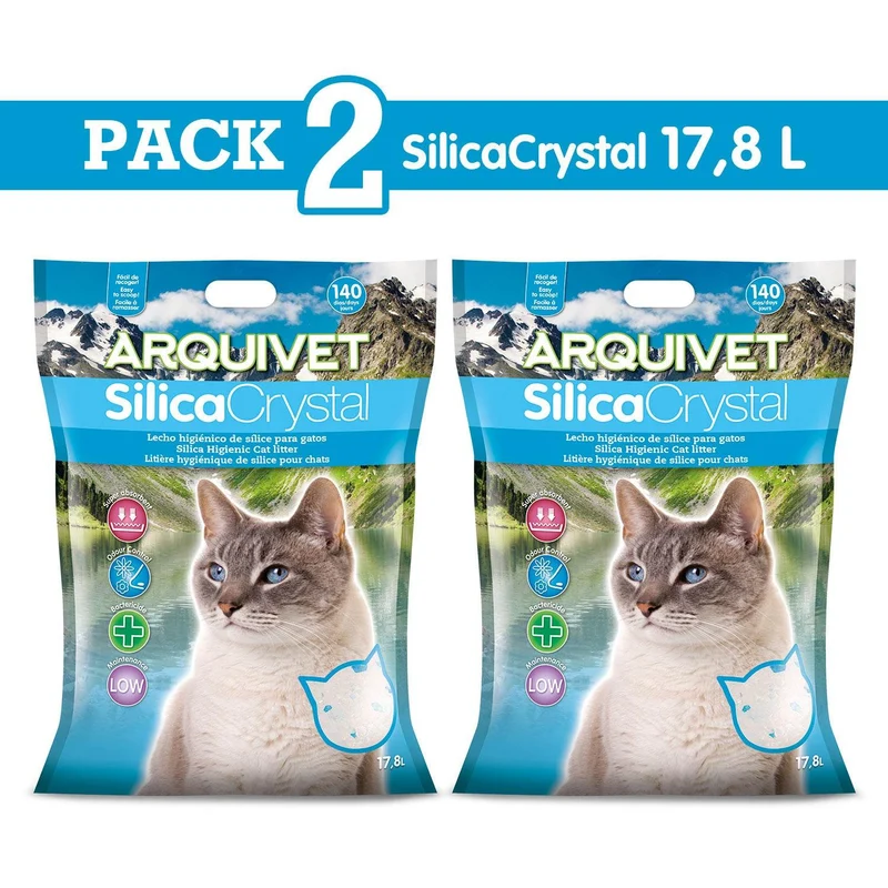 Lecho higiénico de arena de sílice para gatos