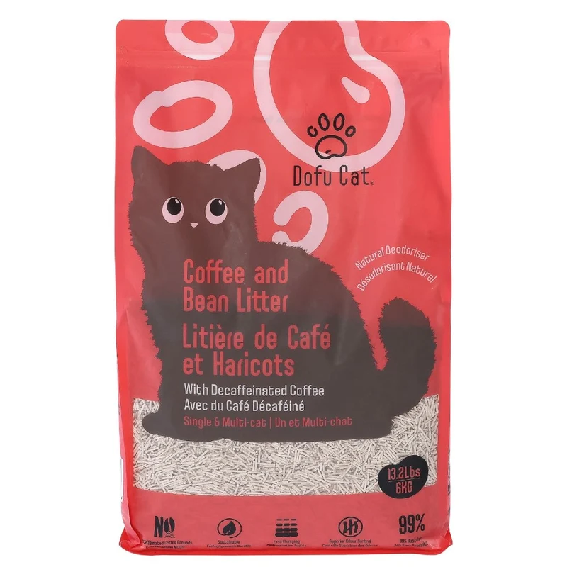 Dofu Cat Litière agglomérante - Formule café et haricots