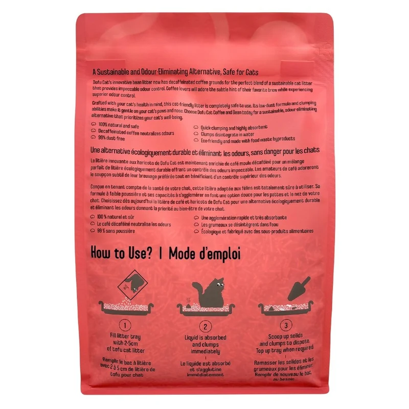 Dofu Cat Litière agglomérante - Formule café et haricots