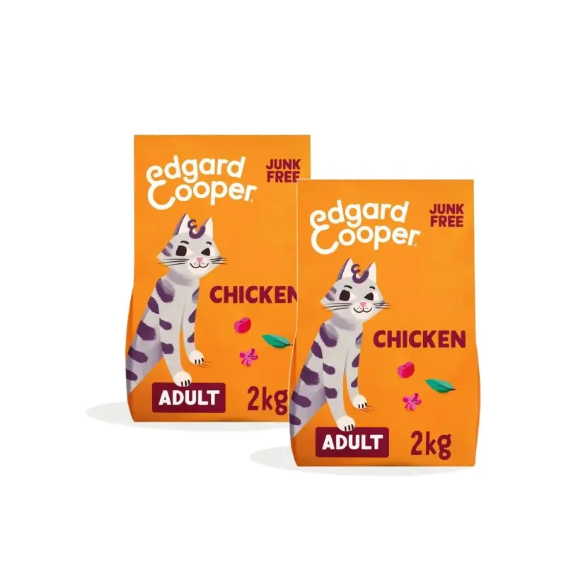 Edgard & Cooper Pienso Gato Adulto Pollo, Pack 2 x 2 kg