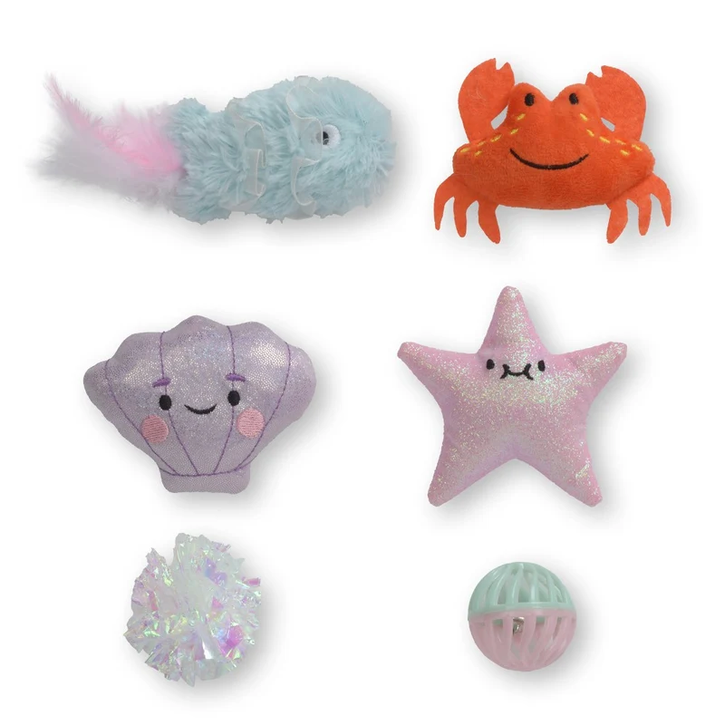Jouet Catit pour chats - Créatures de la mer - Paquet de 6