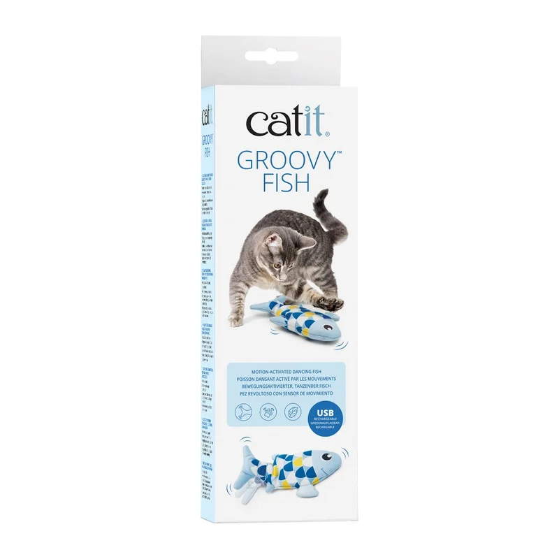 Jouet Catit Groovy - Poisson - Bleu