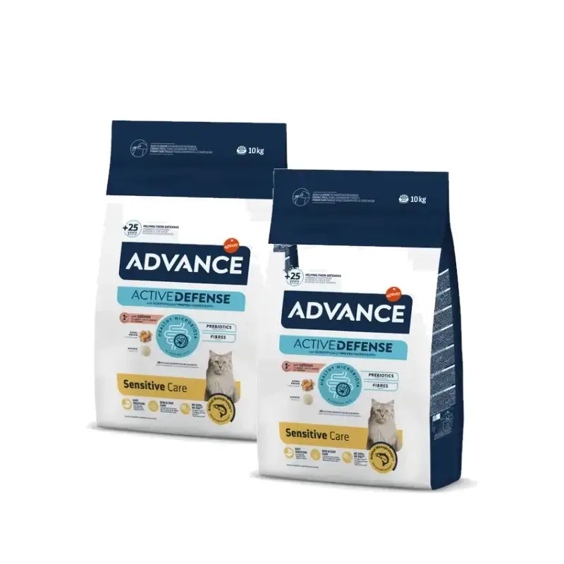 Advance Feline Adult Sensitive Salmon Arroz Pack 2 x 10Kg, pienso para gatos