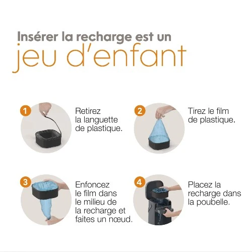 Pet Genie Recharge Jumbo 28' pour poubelle Pet Genie, Dure jusqu'à 4 mois