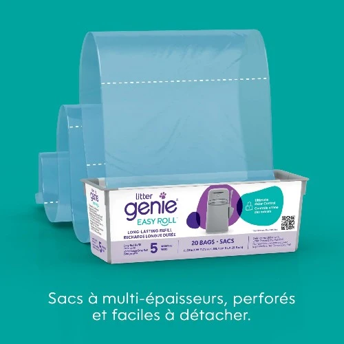 Litter Genie Recharge pour poubelle Litter Genie Easy Roll, Dure jusqu'à 5 mois
