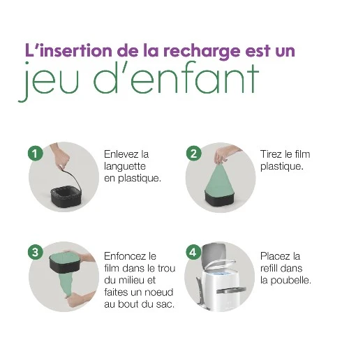 Litter Genie Recharge Jumbo Eco pour poubelle Litter Genie, Dure jusqu'à 4 mois