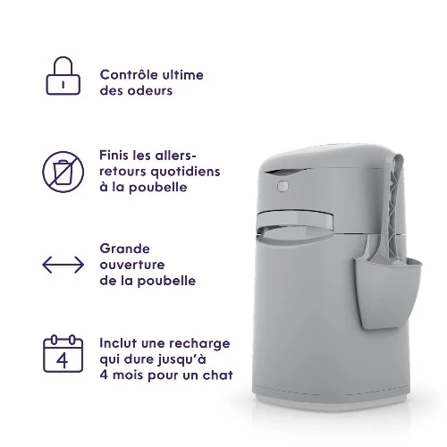 Litter Genie Poubelle à litière pour chat Easy Roll