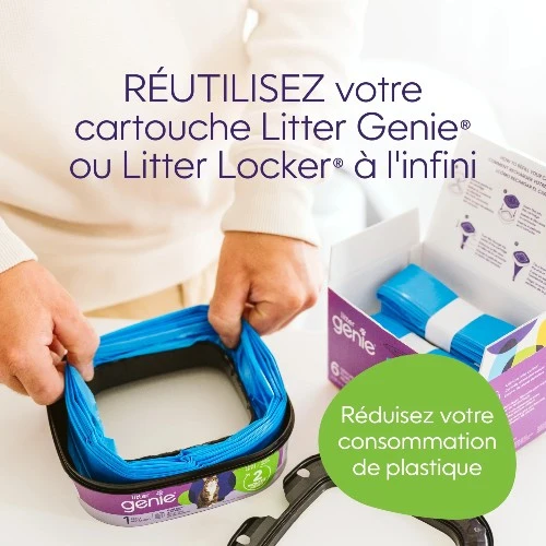Litter Genie Films authentiques, Paquet de 3, Dure jusqu'à 6 mois