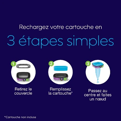 Litter Genie Films authentiques, Paquet de 3, Dure jusqu'à 6 mois
