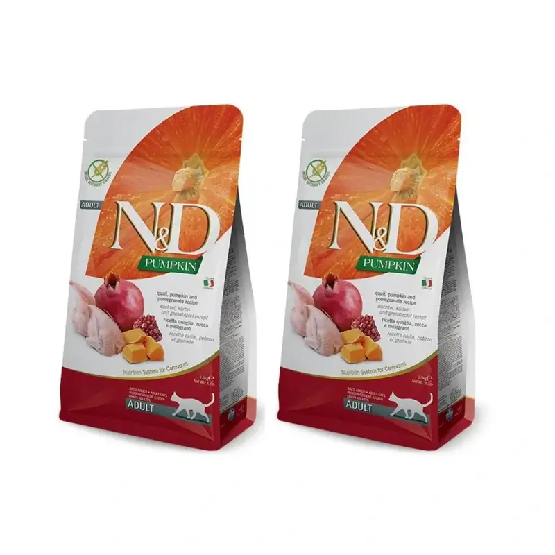 Farmina N&D Cat Calabaza Codorniz 5Kgr, Pienso Para Gatos, Pack De 2