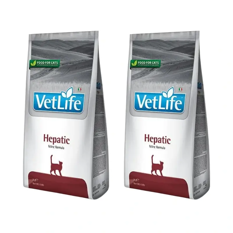 Farmina Vet Life Cat Hepatic 2Kg, Pienso Para Gatos, Pack De 2