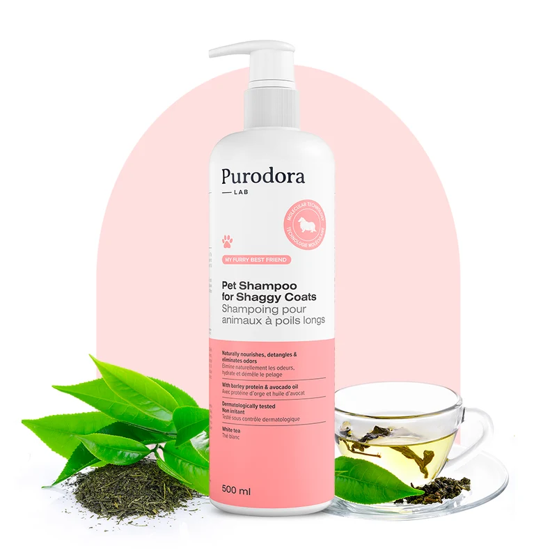 Purodora - Shampoing pour animaux à poils longs - 500 ml