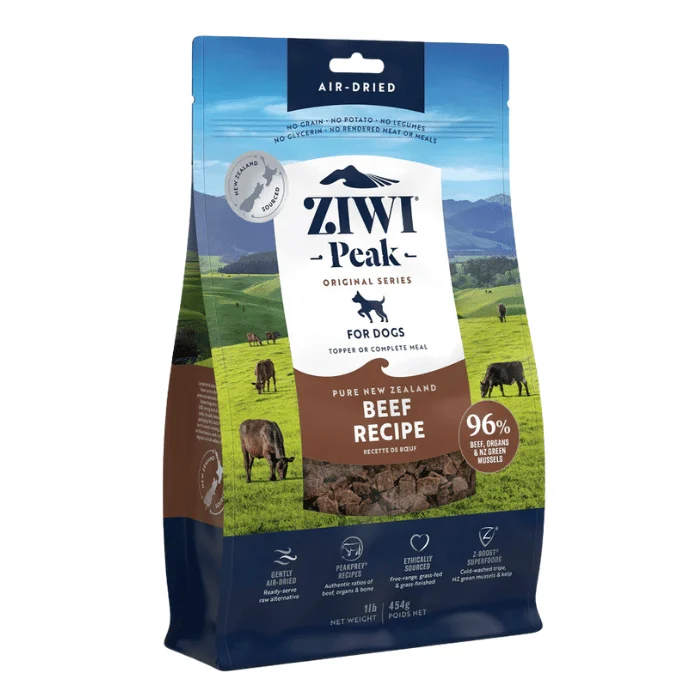 Ziwi Peak - Nourriture séchée à l'air bœuf pour chien (Nouvelle-Zélande)