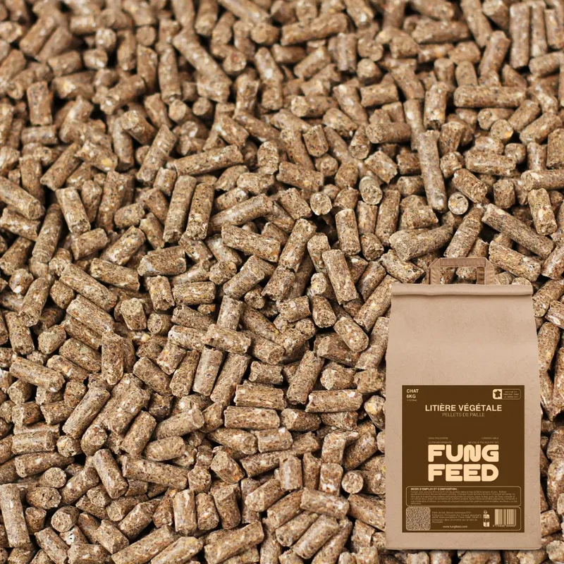 Litière Végétale Pellets Chat Fungfeed