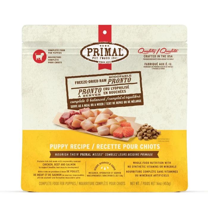 Primal - Pronto bouchées crues lyophilisées pour chiot poulet 453g